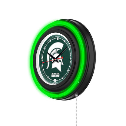 Michigan State University 15" Double Neon Wall Clock