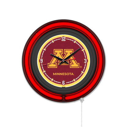 University of Minnesota 15" Double Neon Wall Clock
