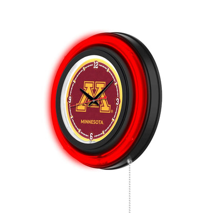 University of Minnesota 15" Double Neon Wall Clock