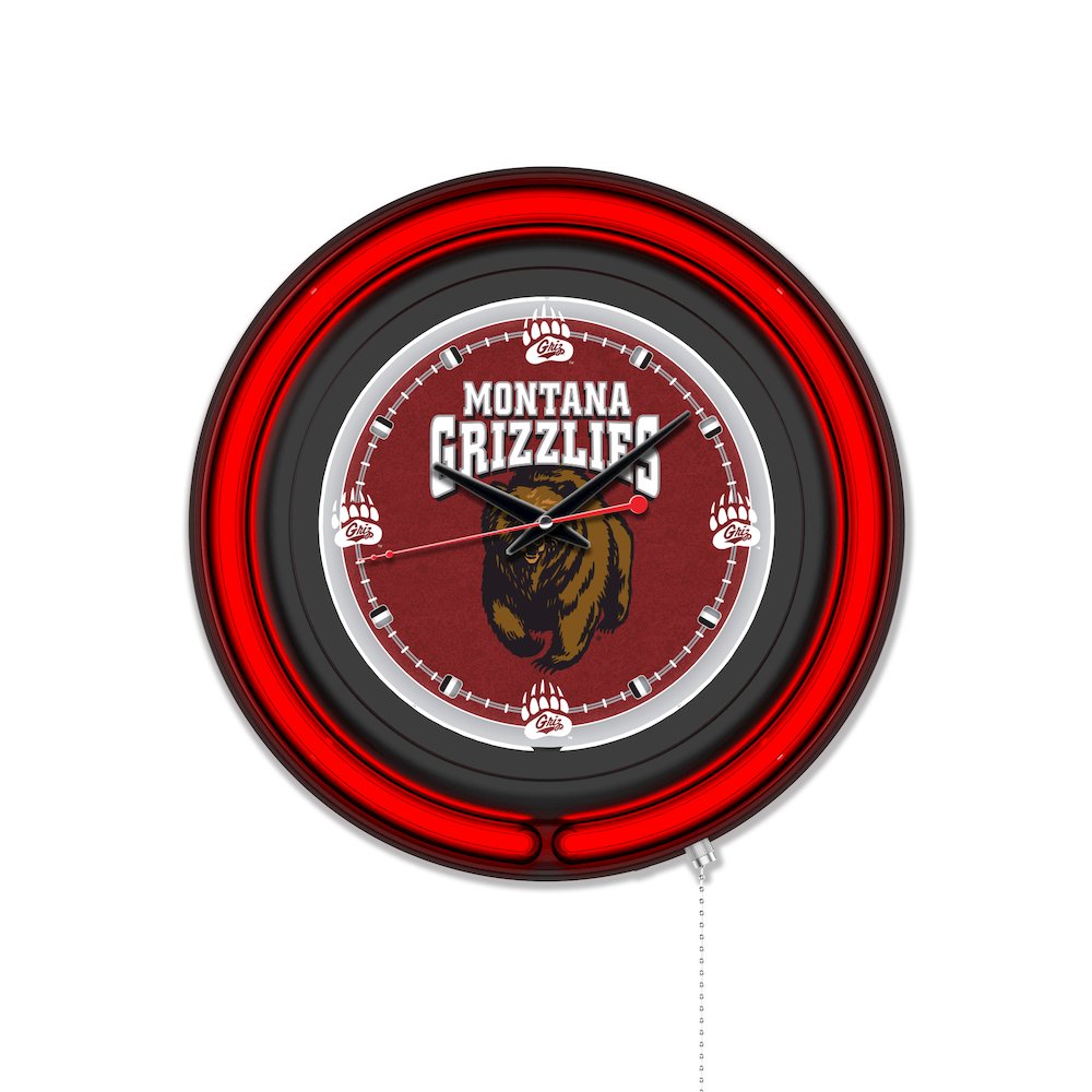 University of Montana 15" Double Neon Wall Clock