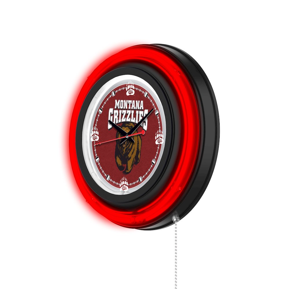 University of Montana 15" Double Neon Wall Clock