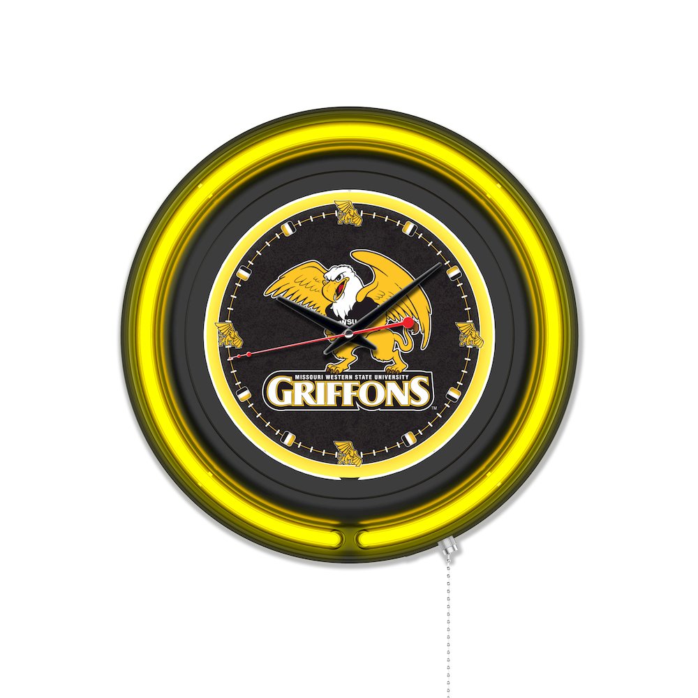 Missouri Western State University 15" Double Neon Wall Clock
