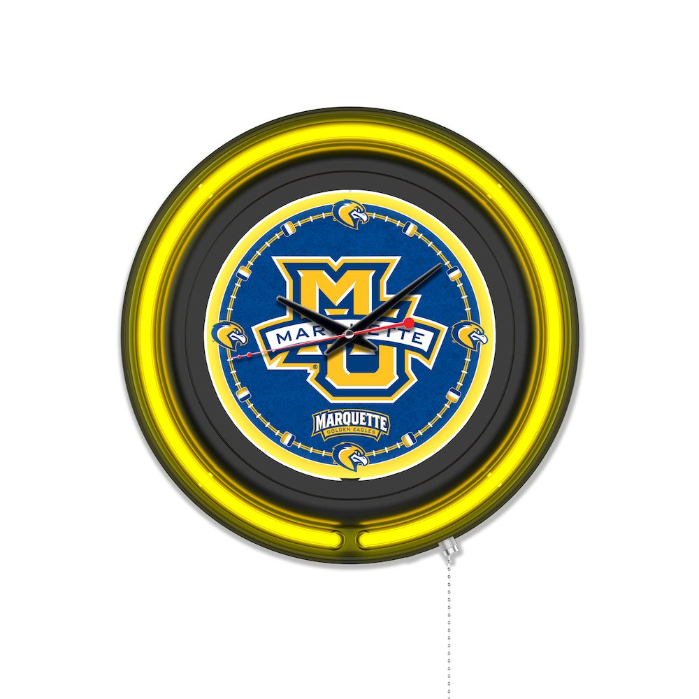 Marquette University 15" Double Neon Wall Clock