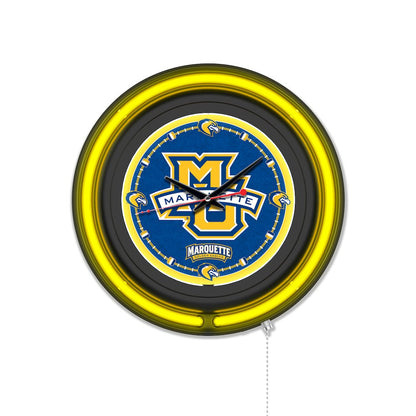 Marquette University 15" Double Neon Wall Clock