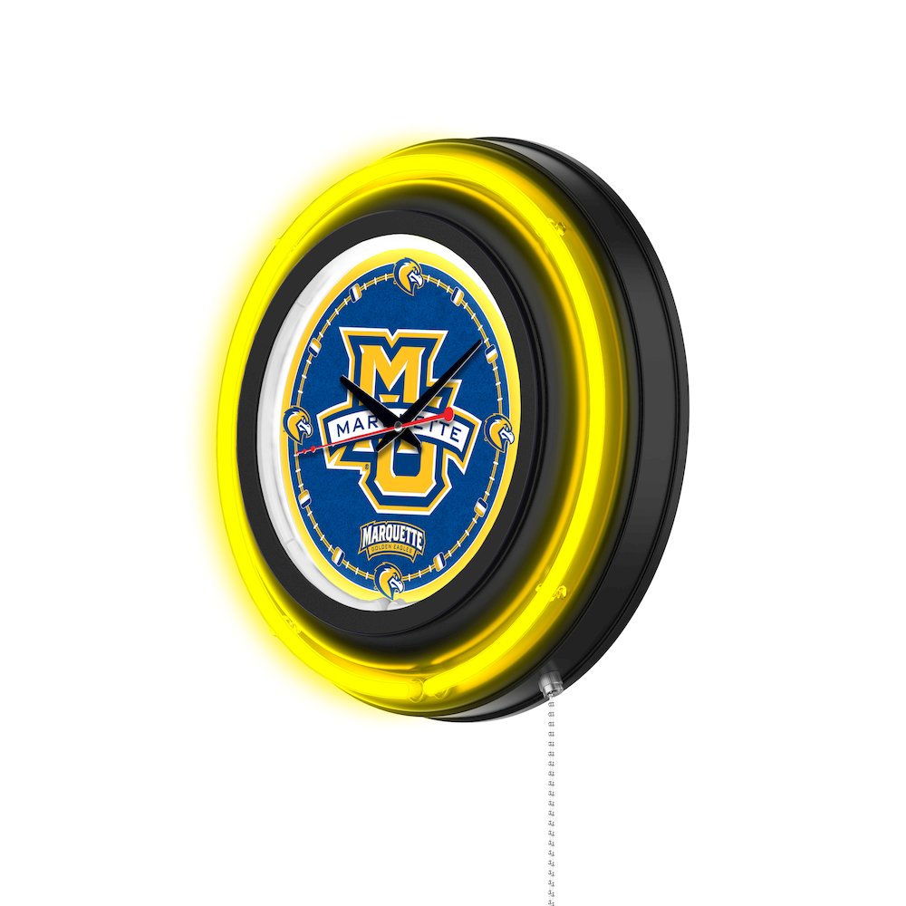 Marquette University 15" Double Neon Wall Clock