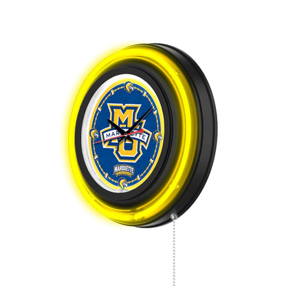 Marquette University 15" Double Neon Wall Clock