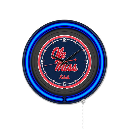 University of Mississippi 15" Double Neon Wall Clock