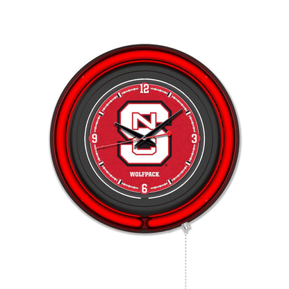 North Carolina State University 15" Double Neon Wall Clock