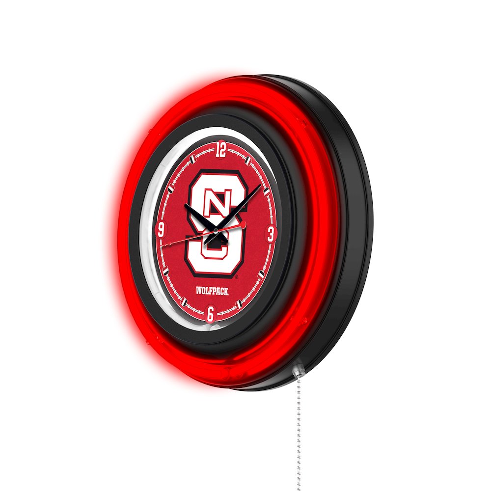 North Carolina State University 15" Double Neon Wall Clock