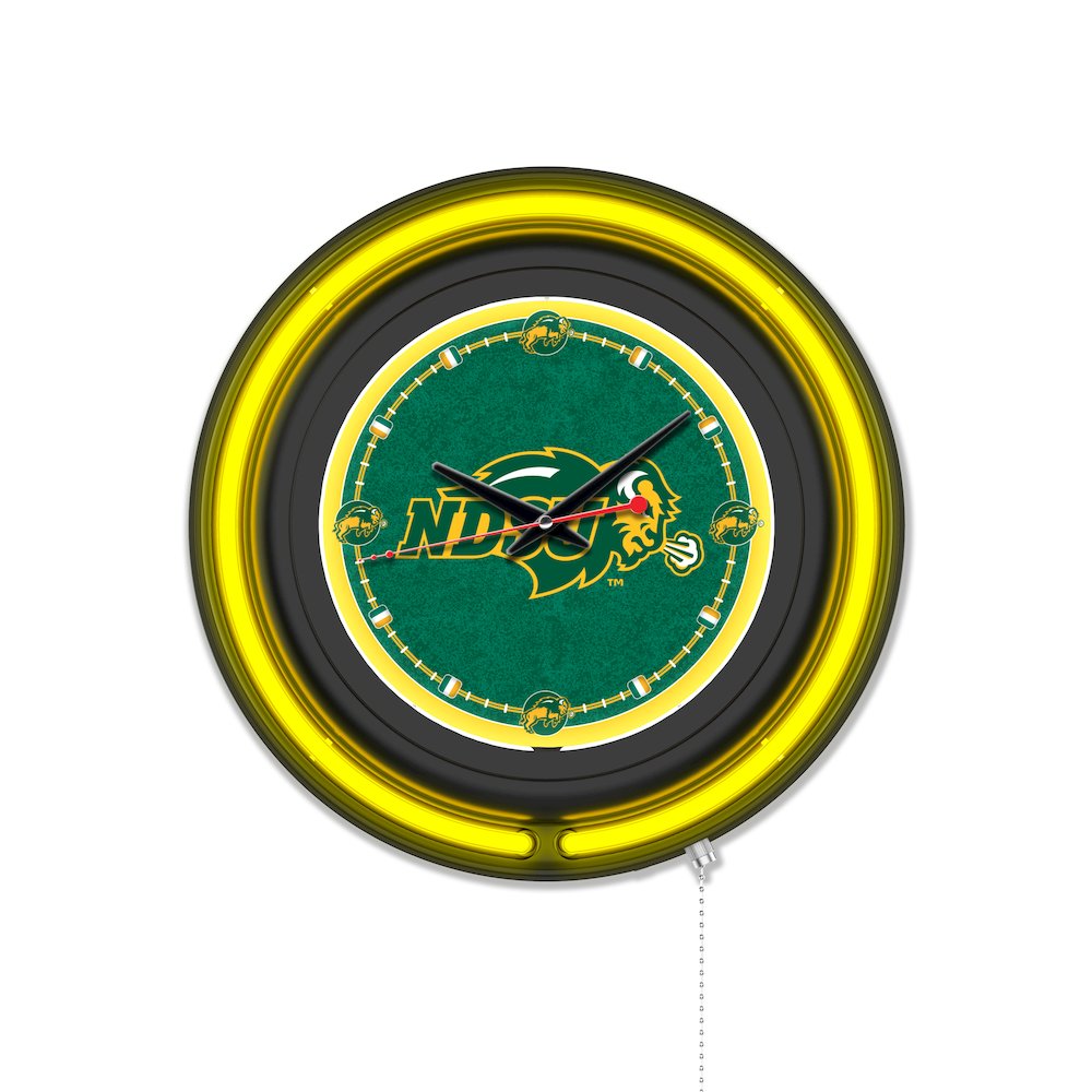 North Dakota State University 15" Double Neon Wall Clock