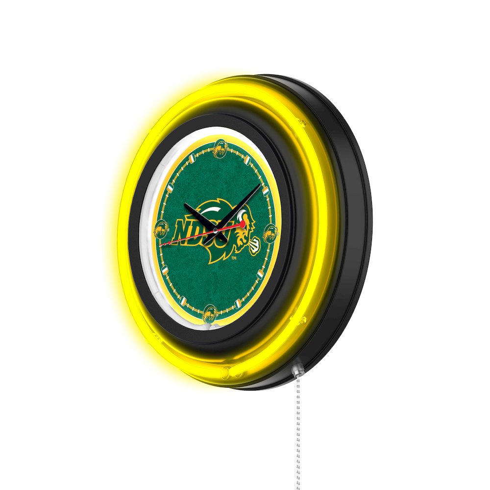 North Dakota State University 15" Double Neon Wall Clock