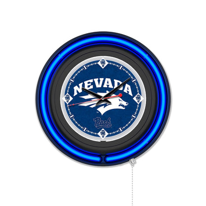 University of Nevada 15" Double Neon Wall Clock