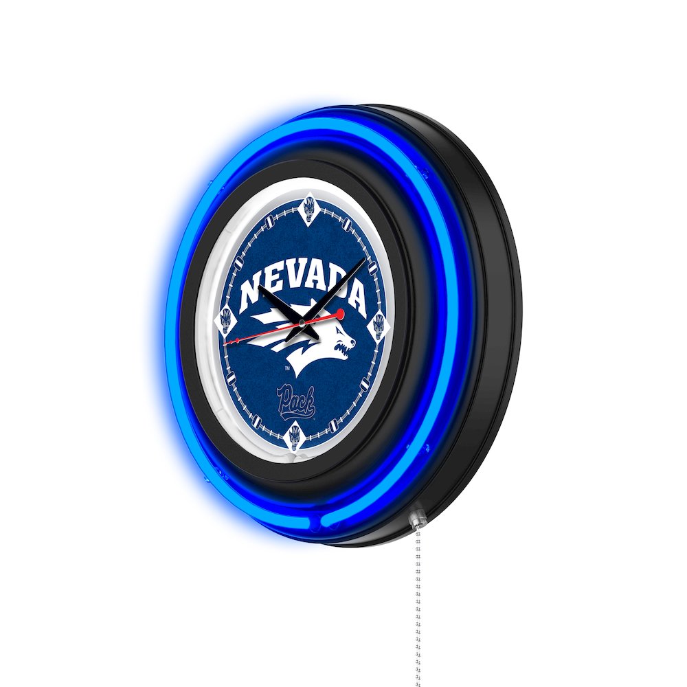 University of Nevada 15" Double Neon Wall Clock