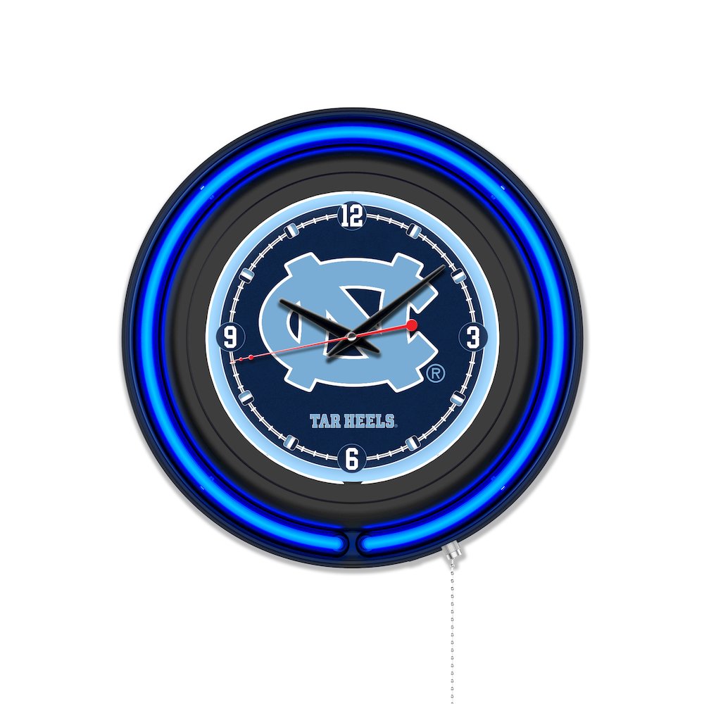 University of North Carolina 15" Double Neon Wall Clock