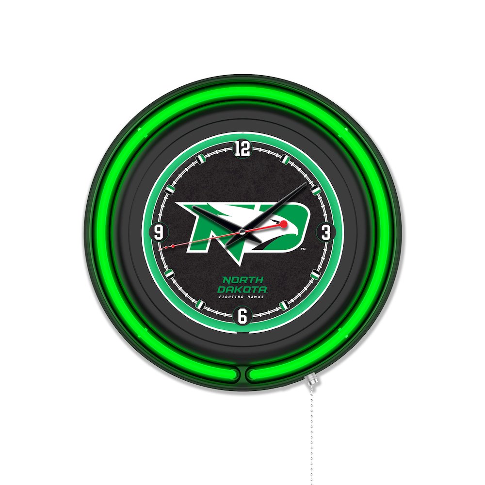 University of North Dakota 15" Double Neon Wall Clock