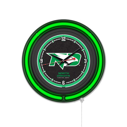 University of North Dakota 15" Double Neon Wall Clock