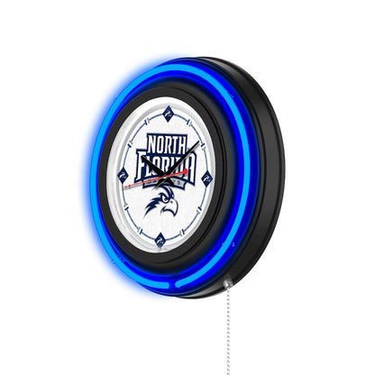 University of North Florida 15" Double Neon Wall Clock
