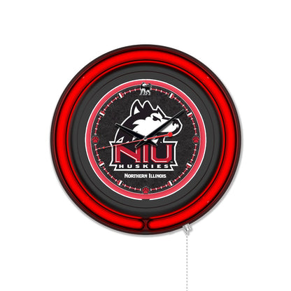 University of Northern Illinois 15" Double Neon Wall Clock