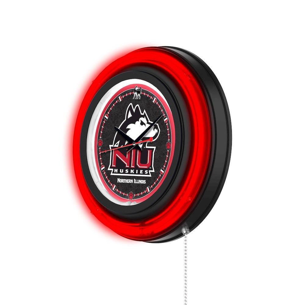 University of Northern Illinois 15" Double Neon Wall Clock