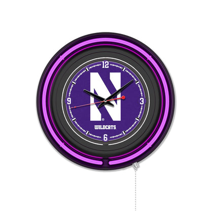 Northwestern University 15" Double Neon Wall Clock