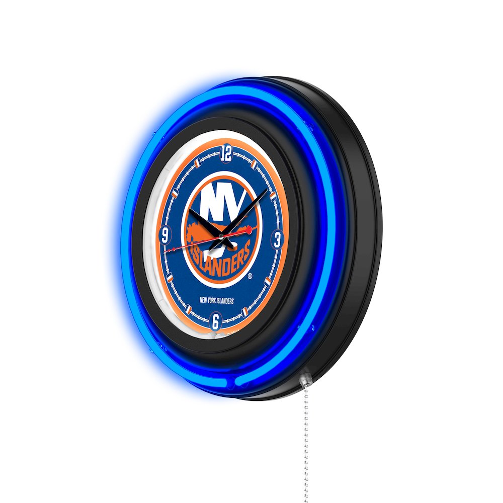 New York Islanders 15" Double Neon Wall Clock