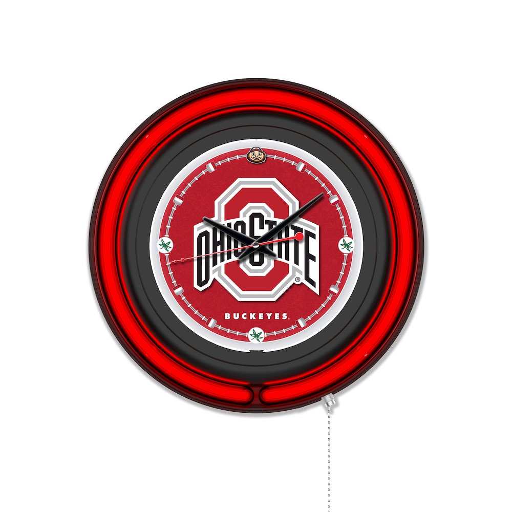 Ohio State University 15" Double Neon Wall Clock
