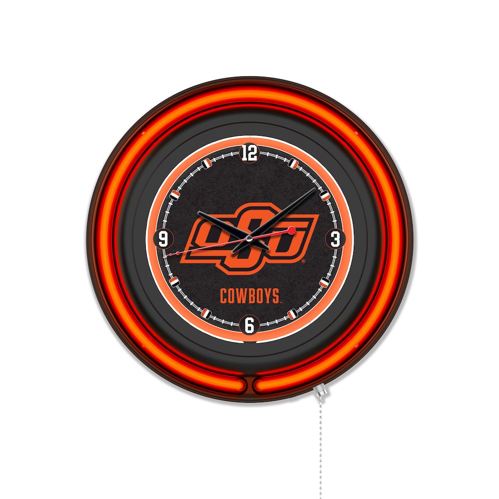Oklahoma State University 15" Double Neon Wall Clock
