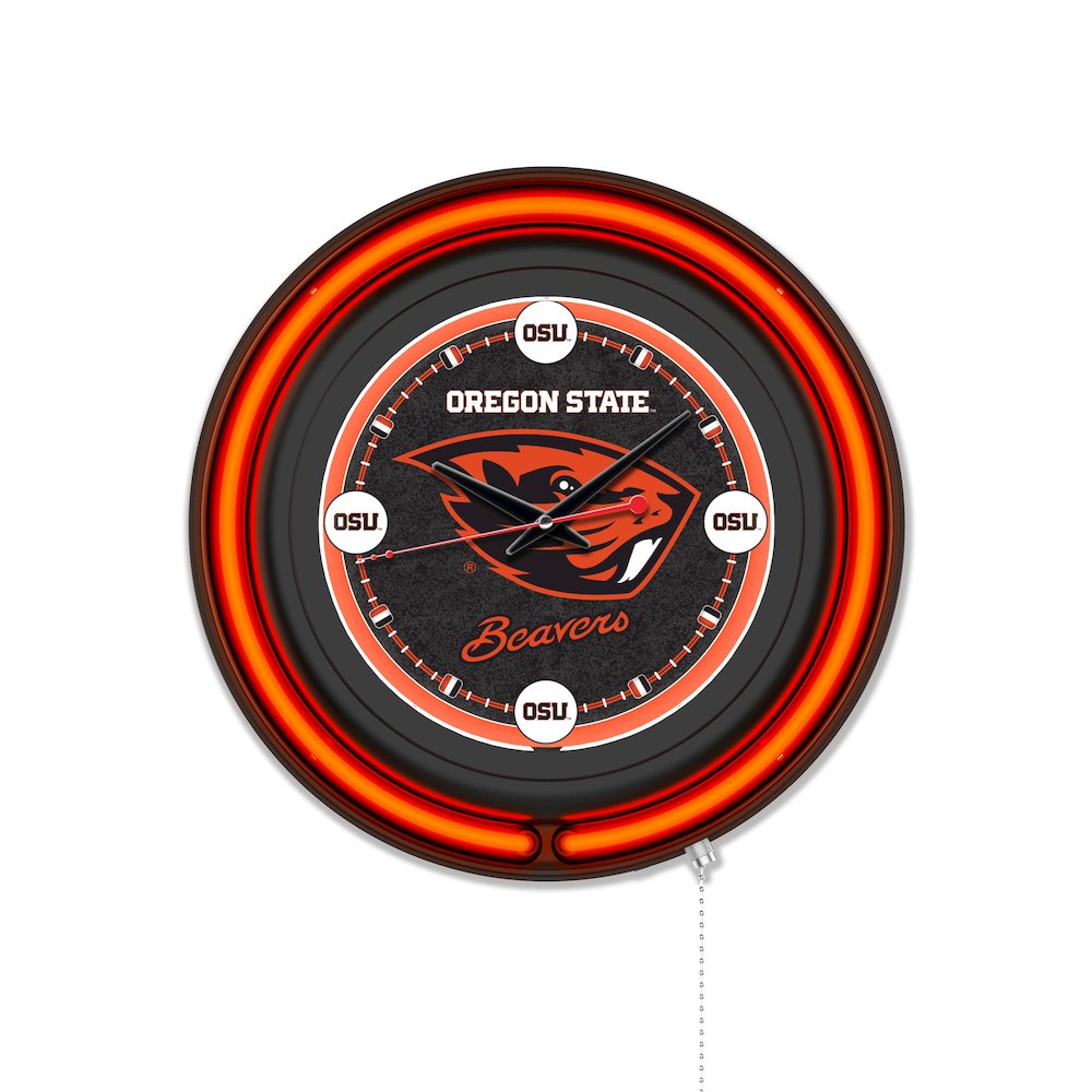 Oregon State University 15" Double Neon Wall Clock