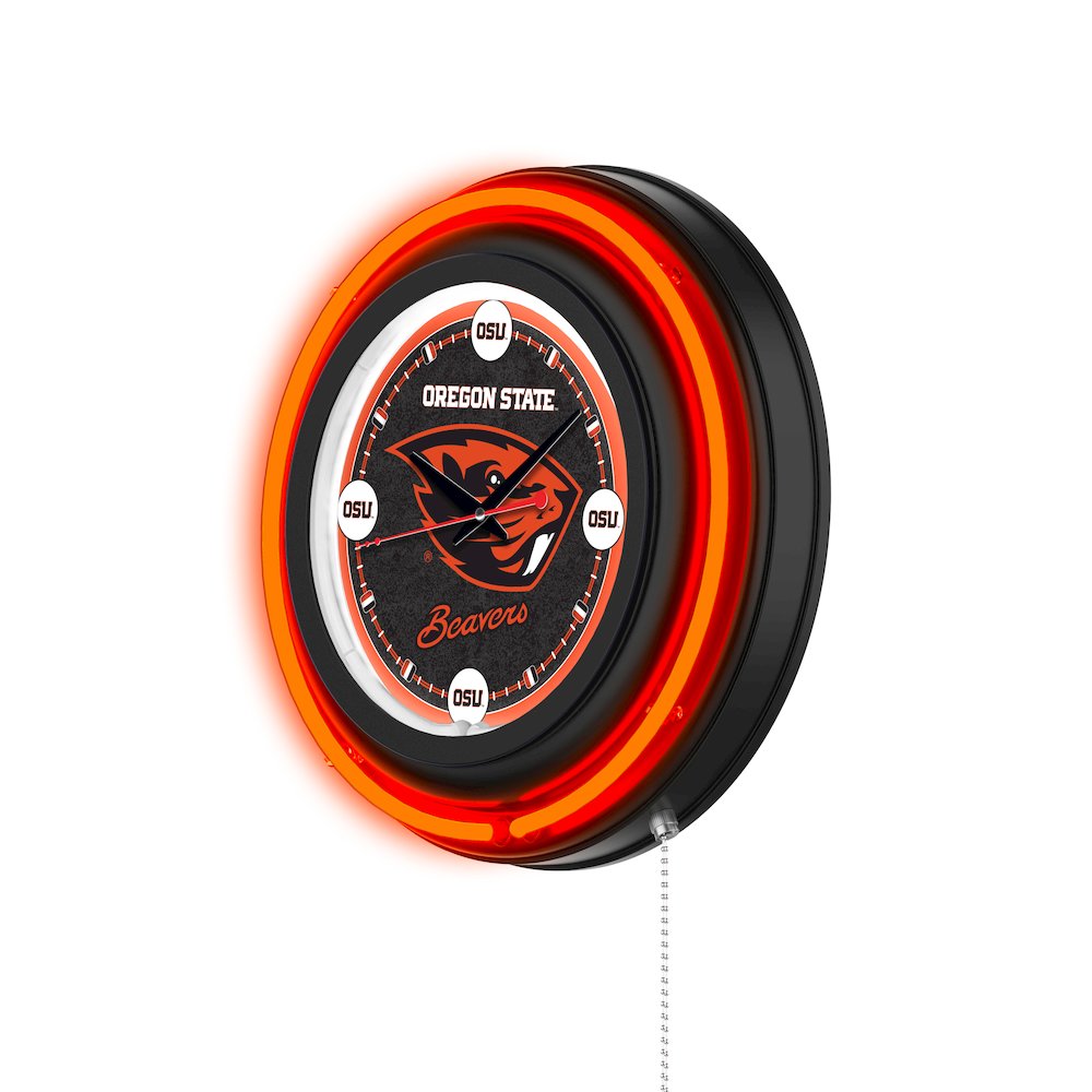 Oregon State University 15" Double Neon Wall Clock