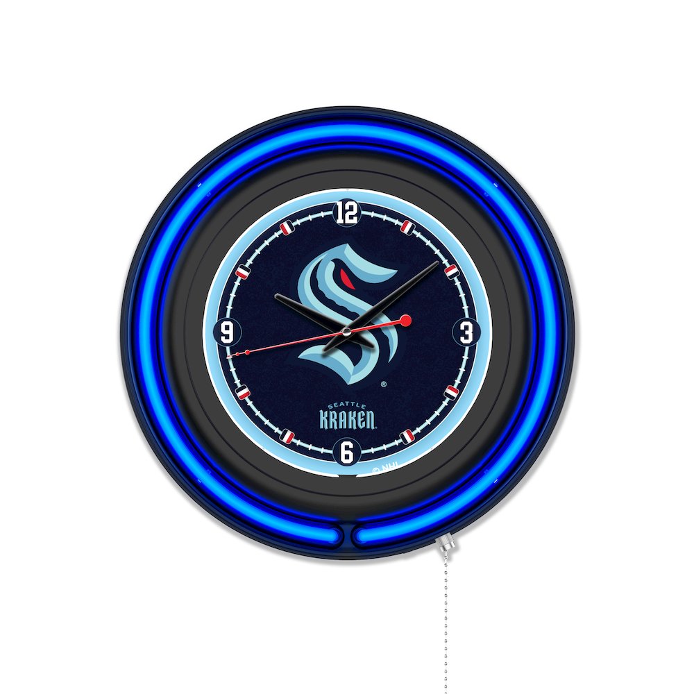 Seattle Kraken 15" Double Neon Wall Clock
