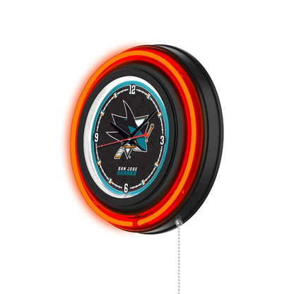 San Jose Sharks 15" Double Neon Wall Clock