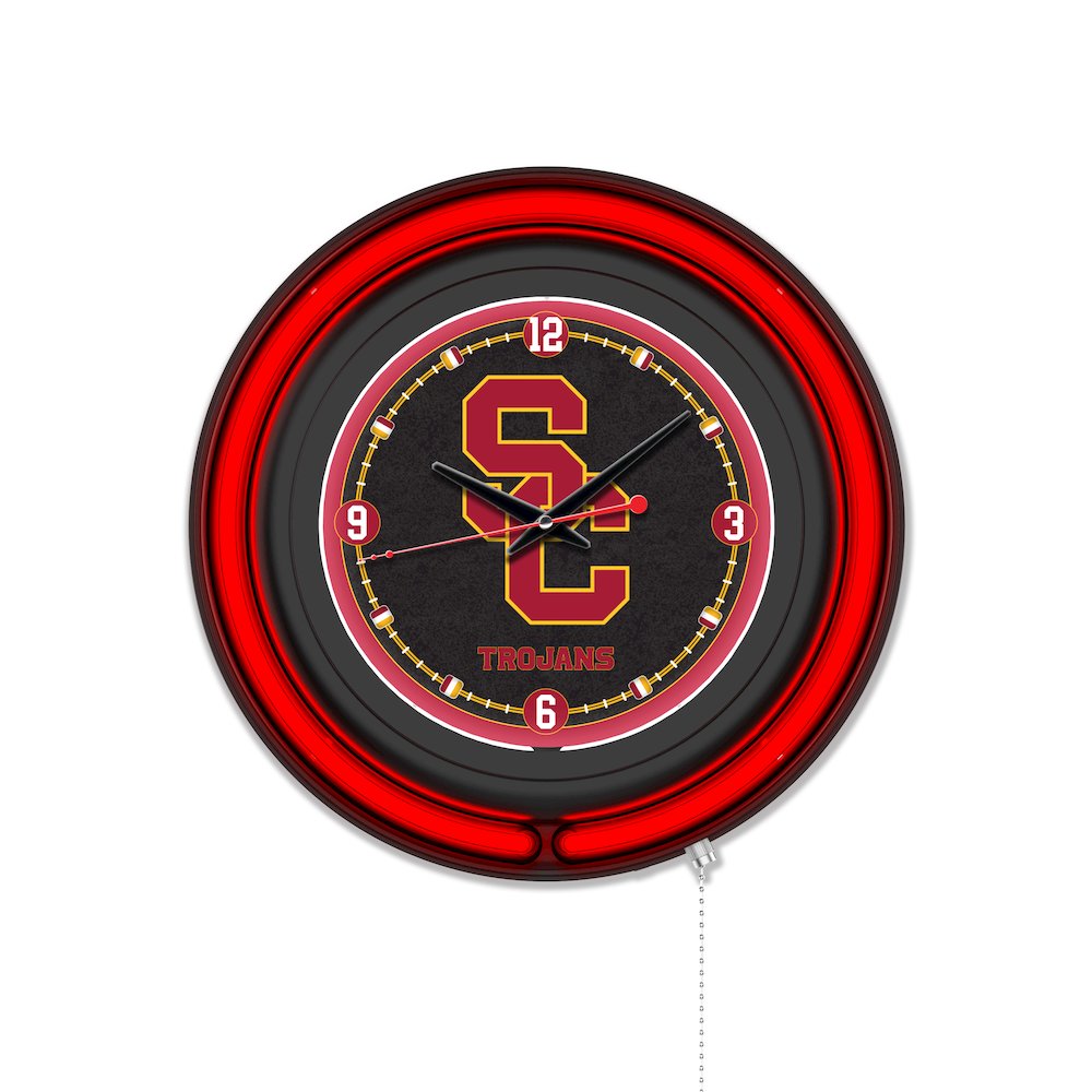 University of Southern California 15" Double Neon Wall Clock