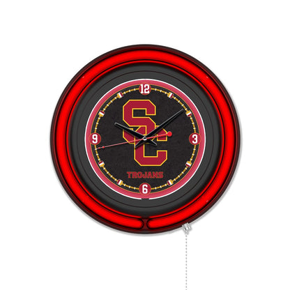 University of Southern California 15" Double Neon Wall Clock
