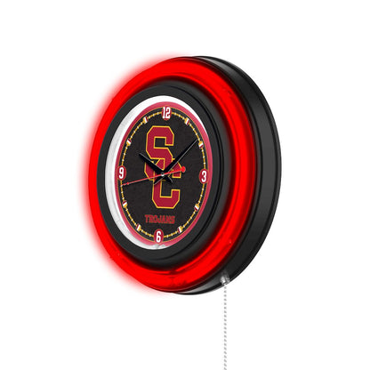 University of Southern California 15" Double Neon Wall Clock