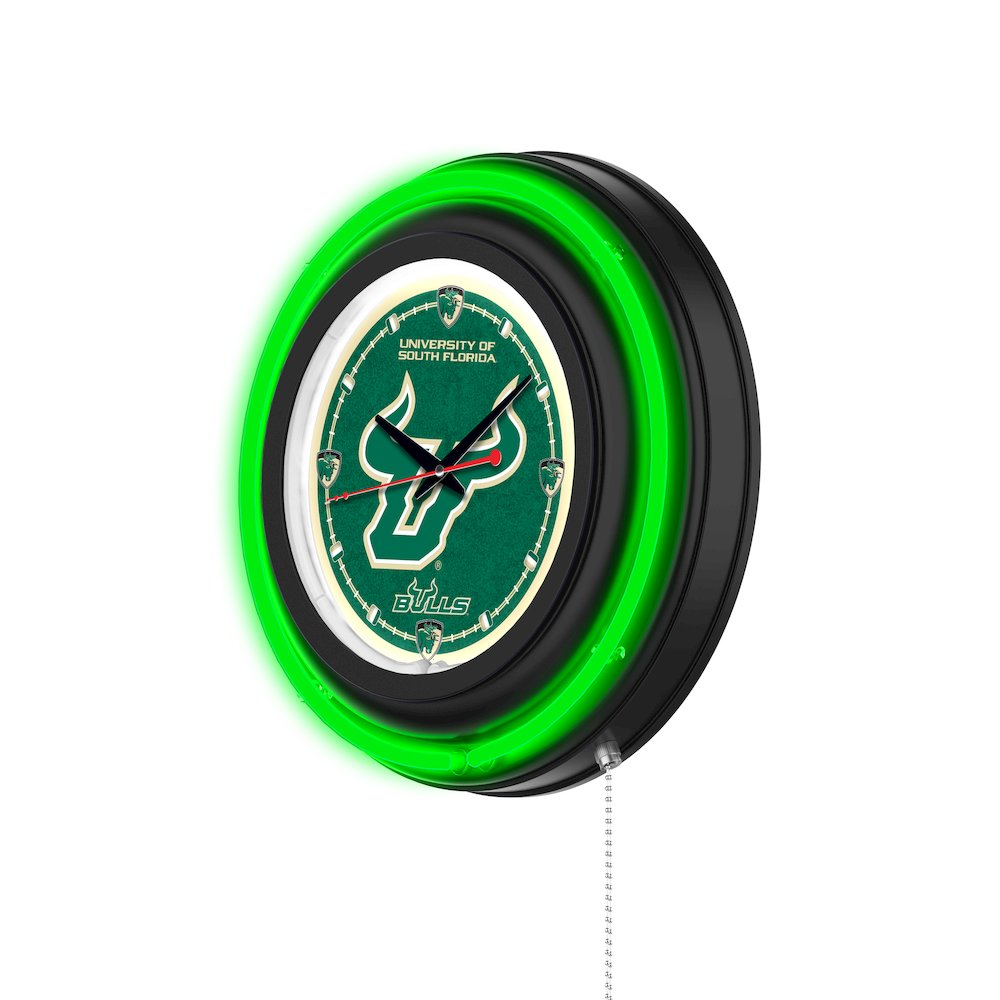 University of South Florida 15" Double Neon Wall Clock