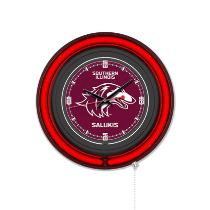 Southern Illinois University 15" Double Neon Wall Clock