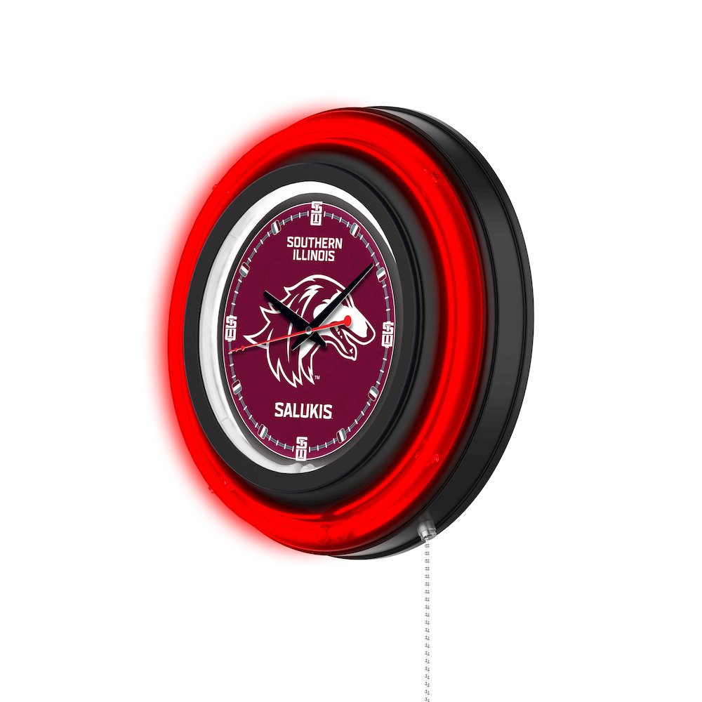Southern Illinois University 15" Double Neon Wall Clock