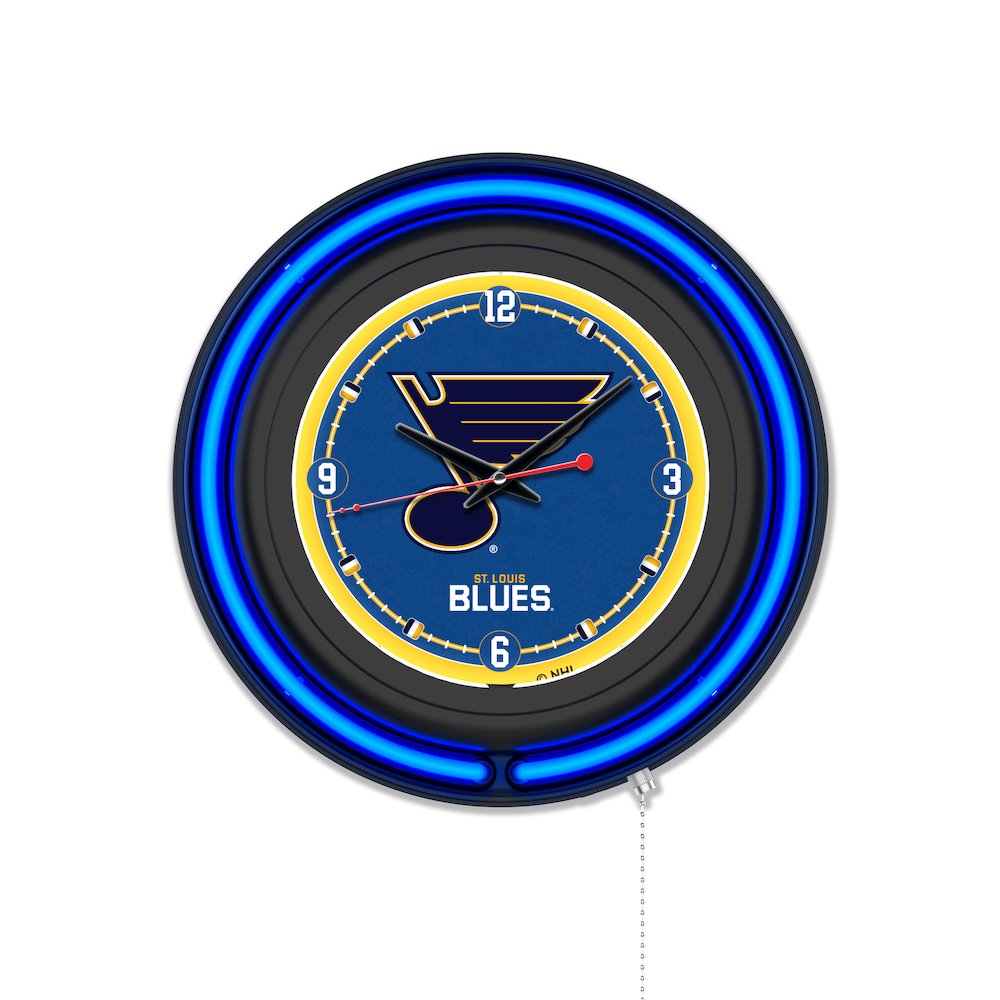 St Louis Blues 15" Double Neon Wall Clock