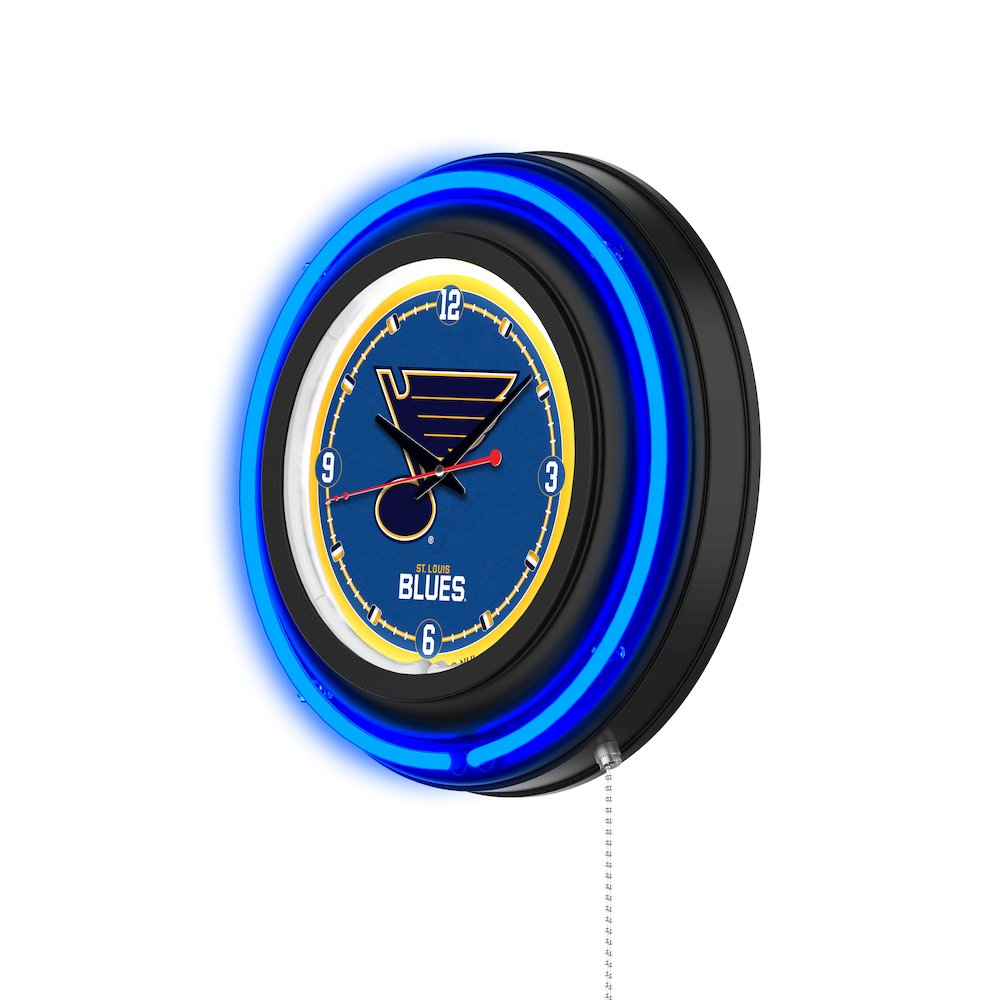 St Louis Blues 15" Double Neon Wall Clock