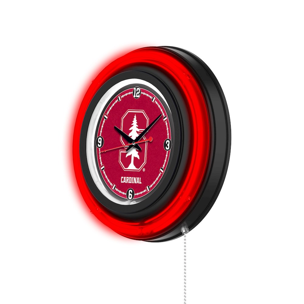 Stanford University 15" Double Neon Wall Clock