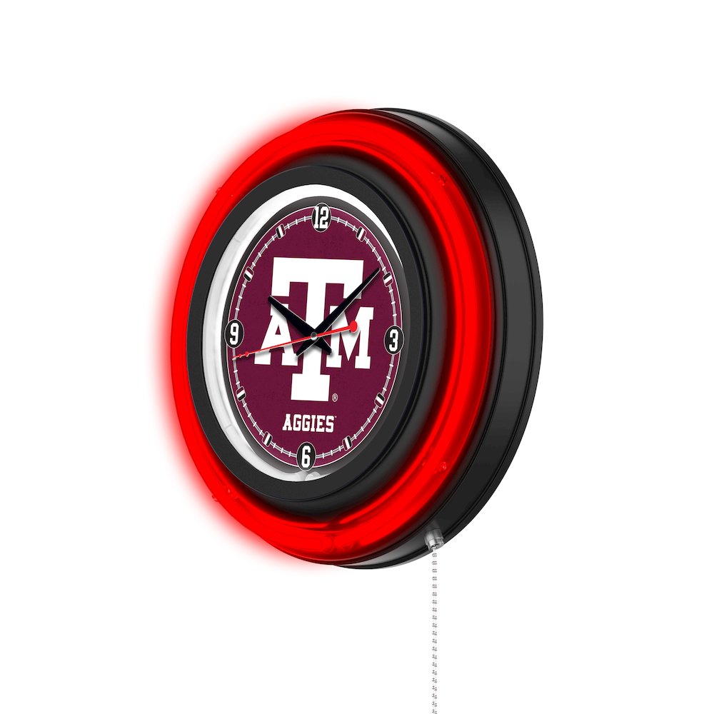 Texas A&M 15" Double Neon Wall Clock
