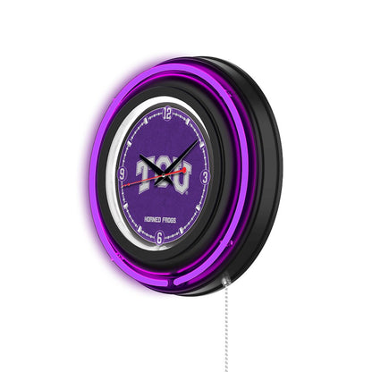 Texas Christian University 15" Double Neon Wall Clock