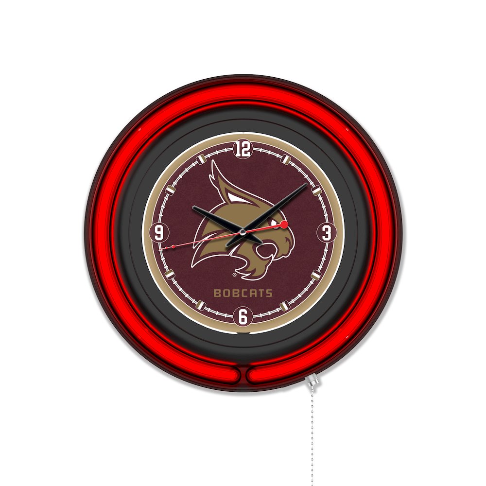 Texas State University 15" Double Neon Wall Clock