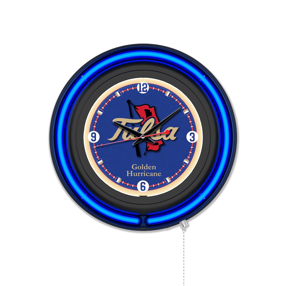 University of Tulsa 15" Double Neon Wall Clock