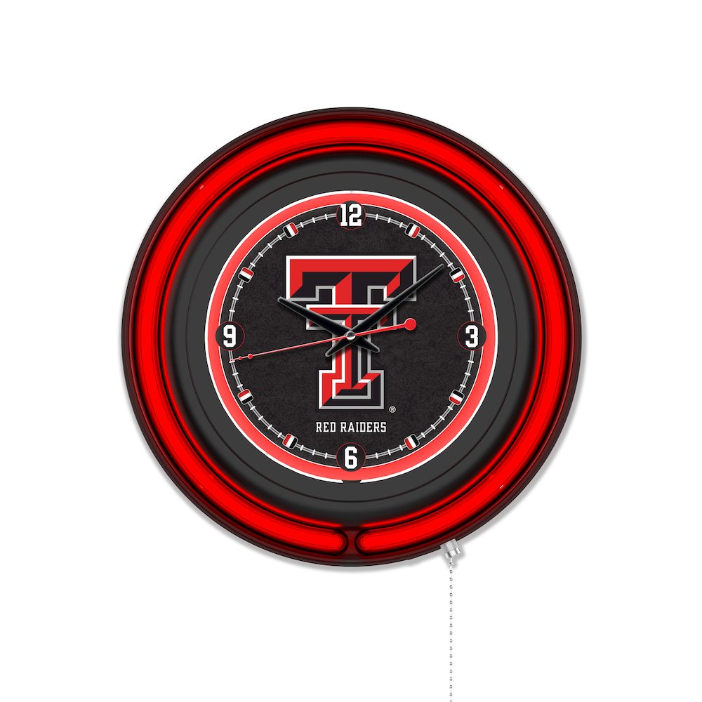 Texas Tech University 15" Double Neon Wall Clock