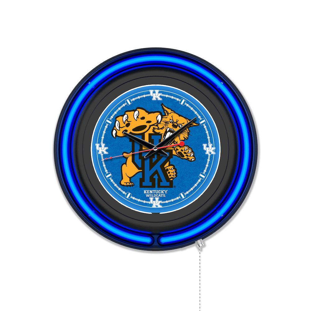 University of Kentucky (Cat)  15" Double Neon Wall Clock