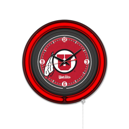 University of Utah 15" Double Neon Wall Clock