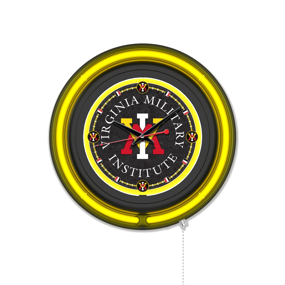 Virginia Military Institute 15" Double Neon Wall Clock