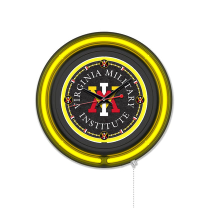 Virginia Military Institute 15" Double Neon Wall Clock