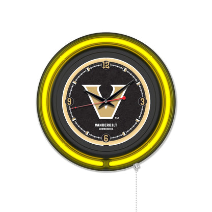 Vanderbilt University 15" Double Neon Wall Clock